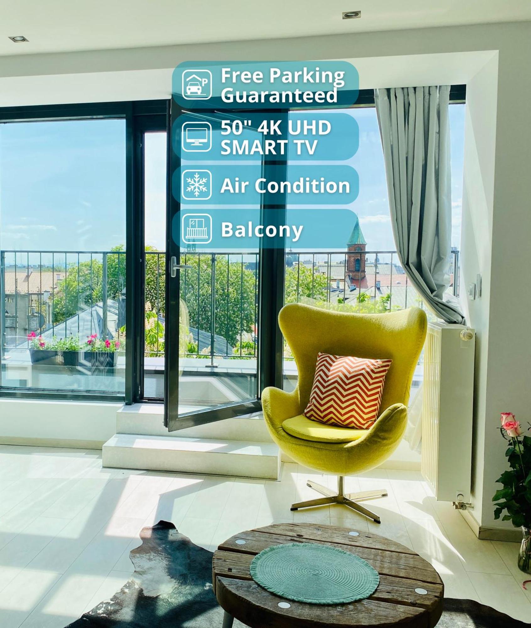 Angel Mint Apartment - Free Parking - Balcony Krakow Dış mekan fotoğraf
